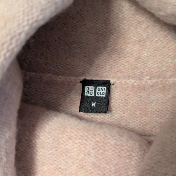 Uniqlo Cowl neck tan sweater dress - Picture 3 of 3